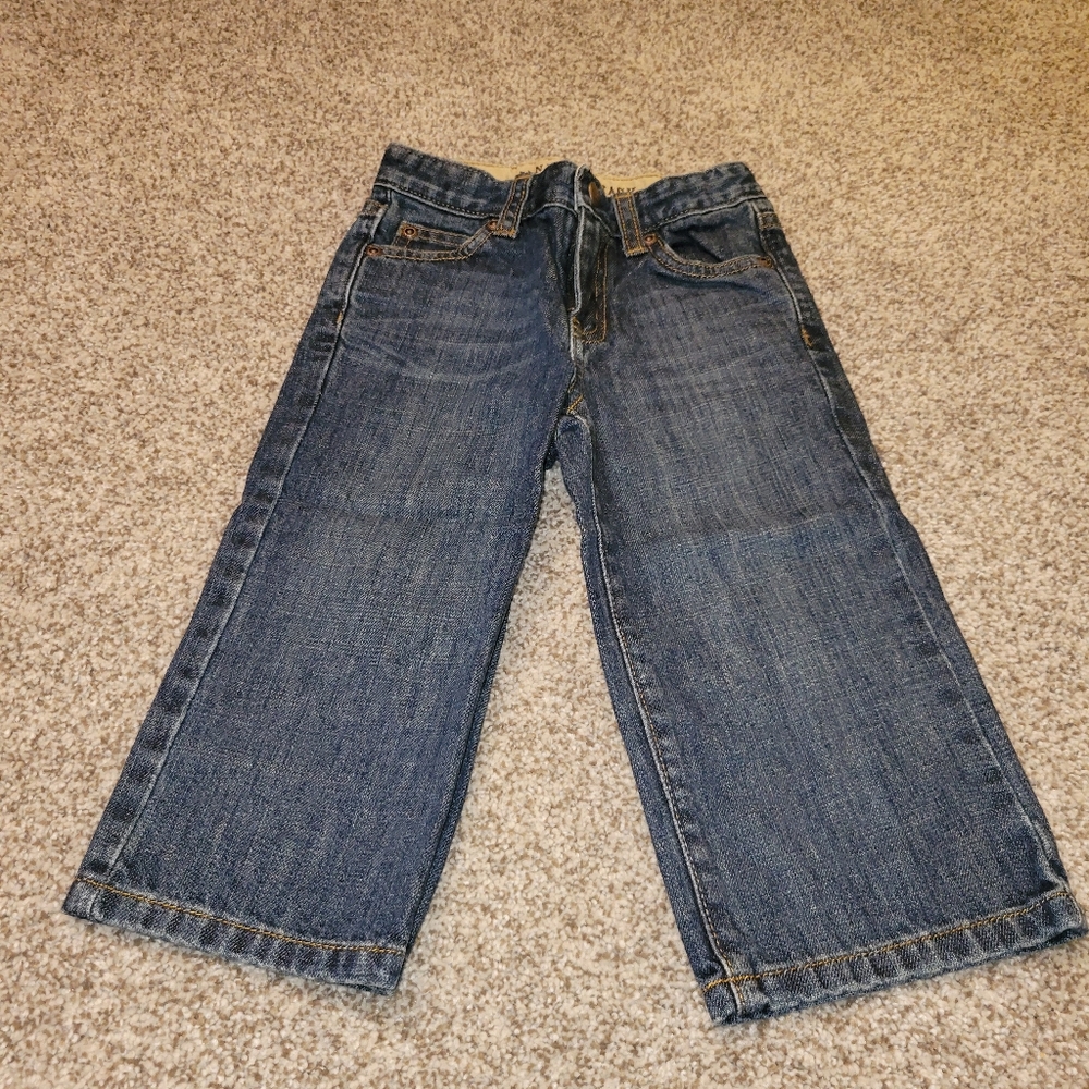 Janie and Jack kids adjustable waist denim Jeans size 18-24M